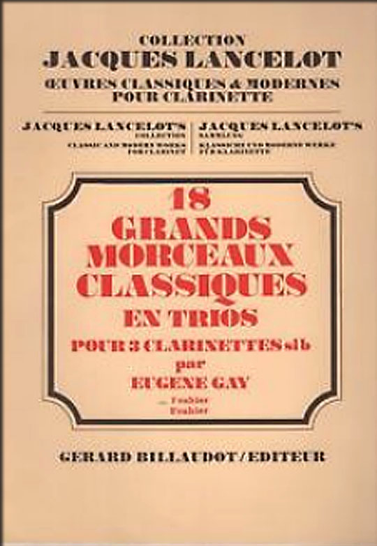 Eugène GAY 18 trios du répertoire classique