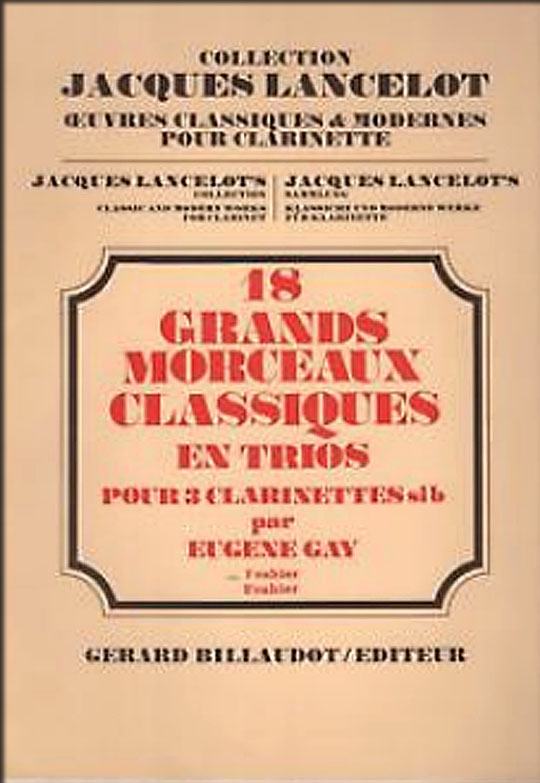 Eug&egrave;ne GAY 18 trios du r&eacute;pertoire classique