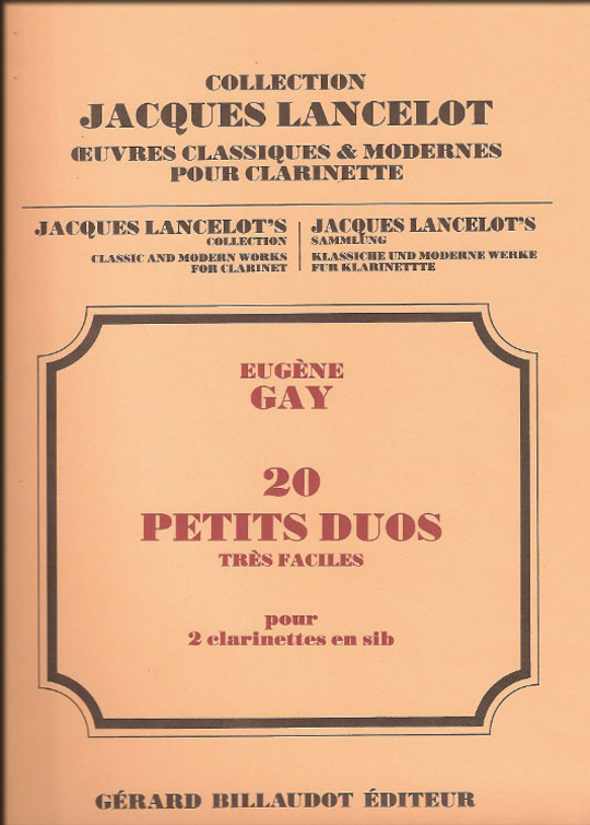 Eug&egrave;en GAY 20 petits duos pour clarinette