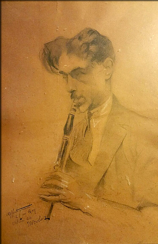 Eug&egrave;ne GAY portrait en clarinettiste