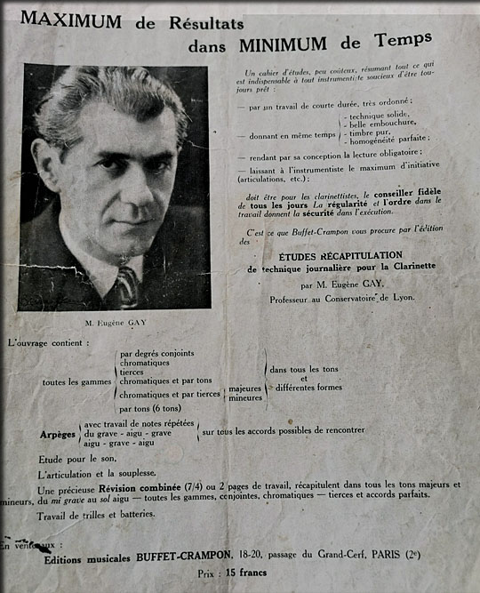 Eug&egrave;ne Gay m&eacute;thode sous l'&eacute;gide de buffet crampon